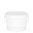 Kunststoffeimer 3,0 Liter, rund, weiß, mit Deckel, Kunststoffbügel