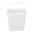 Kunststoffeimer 5,0 Liter, quadratisch, weiß, mit Deckel und Kunststoffbügel