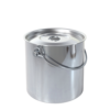 Edelstahl-Eimer 3 Liter, ohne Bodenreifen, extra schwere Qualität, mit Deckel