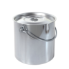 Edelstahl-Eimer 5 Liter, ohne Bodenreifen, schwere Qualität, mit Deckel