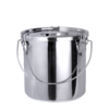 Edelstahl-Eimer 10,5 Liter mit Deckel (Transporteimer), schwere Qualität