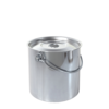 Edelstahl-Eimer 2 Liter, ohne Bodenreifen, extra schwere Qualität, mit Deckel