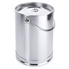 Edelstahl-Eimer 10 Liter mit Bodenreifen, extra schwere Qualität, mit Deckel