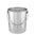 Edelstahl-Eimer 5 Liter, zylindrisch, ohne Bodenreifen, schwere Qualität, mit Deckel