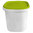 Kunststoffeimer (Hobbock) 35 Liter, weiß, eckig, mit grünem Deckel
