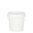 Kunststoffeimer 1,2 Liter, rund, weiß, mit Deckel, Kunststoffbügel