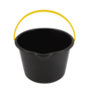 Baueimer, 6 Liter, schwarz mit Kunststoffbügel