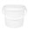 Kunststoffeimer 5,6 Liter, rund, weiß, mit Deckel, Kunststoffbügel