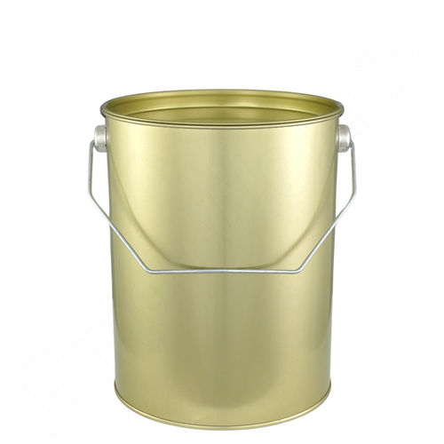 Weißblecheimer 4,0 Liter, gold, mit Eindrückdeckel, lebensmittelgeeinget