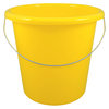 Haushaltseimer 10 Liter, rund, gelb mit Metallbügel