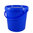 Kunststoffeimer 10,7 Liter, rund, blau, mit Deckel und Kunststoffbügel