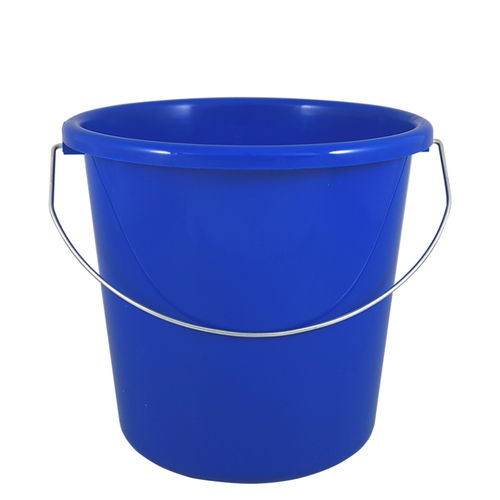 Haushaltseimer 5 Liter, rund, blau mit Metallbügel