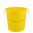 Haushaltseimer "Premium" 5 Liter, rund, gelb mit Metallbügel