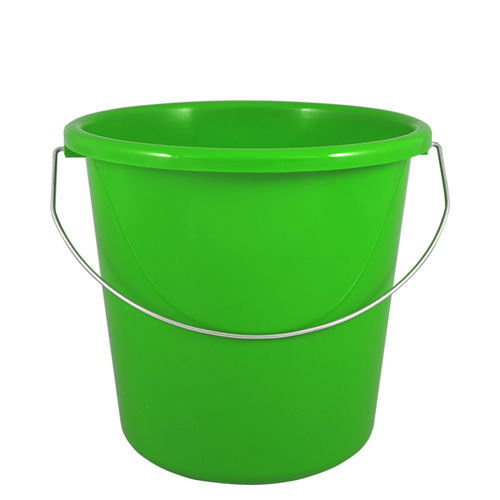 Haushaltseimer 5 Liter, rund, grün mit Metallbügel