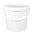 Kunststoffeimer 6,2 Liter, rund, weiß, mit Deckel, Kunststoffbügel