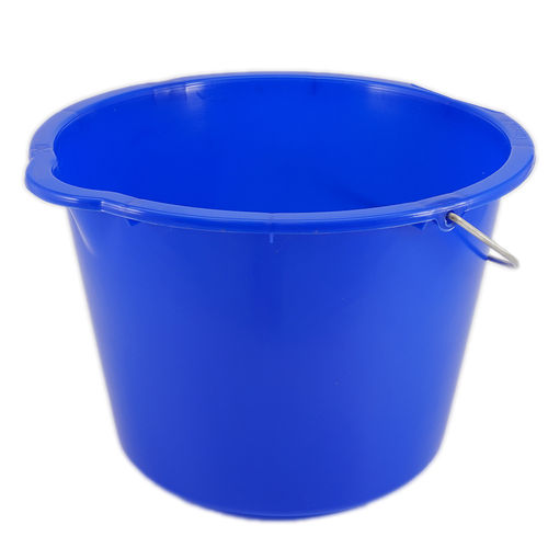 Baueimer 20 Liter, blau mit Metallbügel