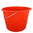 Baueimer 20 Liter, rot, Metallbügel, mit Ausguss