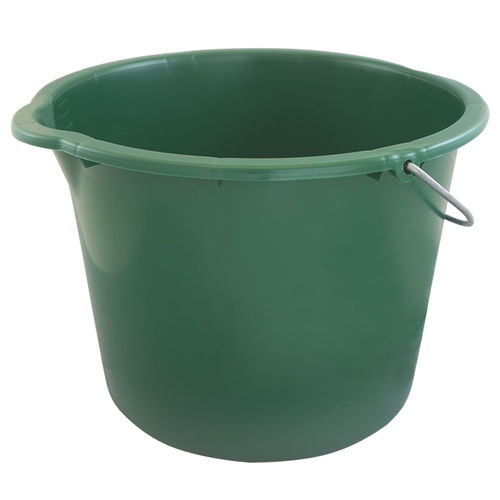 Baueimer 20 Liter, grün mit Metallbügel