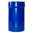 Stahlblech-Hobbock 60 L, blau, mit Deckel, Spannring und Stahlsplint