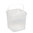Kunststoffeimer 5,0 Liter, quadratisch, transparent, mit Deckel und Kunststoffbügel