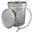 Weißblecheimer 10 Liter, blank, mit Deckel und Spannring, für trockene Lebensmittel geeignet